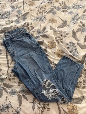 American Eagle Outfitters Light Blue Distressed Boyfriend Jeans